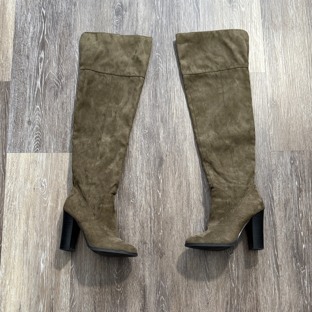 Charlotte Russe faux suede over knee boots